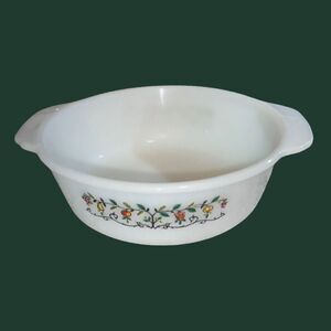 Vintage Fire King FRUIT TREE Casserole Baking Dish #457